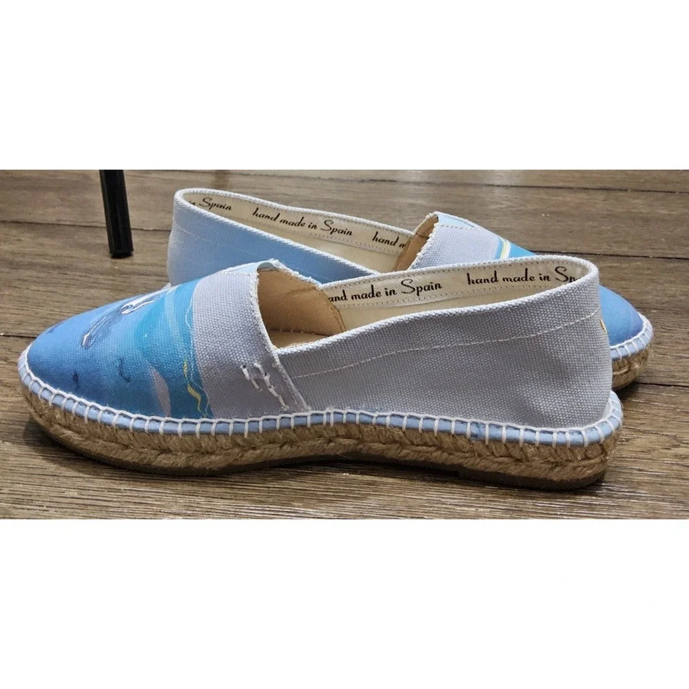 Ocean Core Espadrilles Shoes Womens 7 EU 38 NEW Granny Coastal Nautical Blue